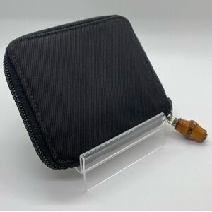 Gucci Bamboo Nylon and Patent Zippy Compact Wallet
Gucci